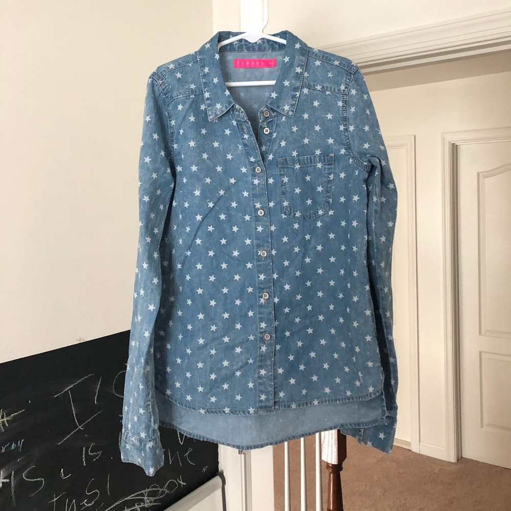 Tinsey Girls Star Chambray Shirt, Size S
